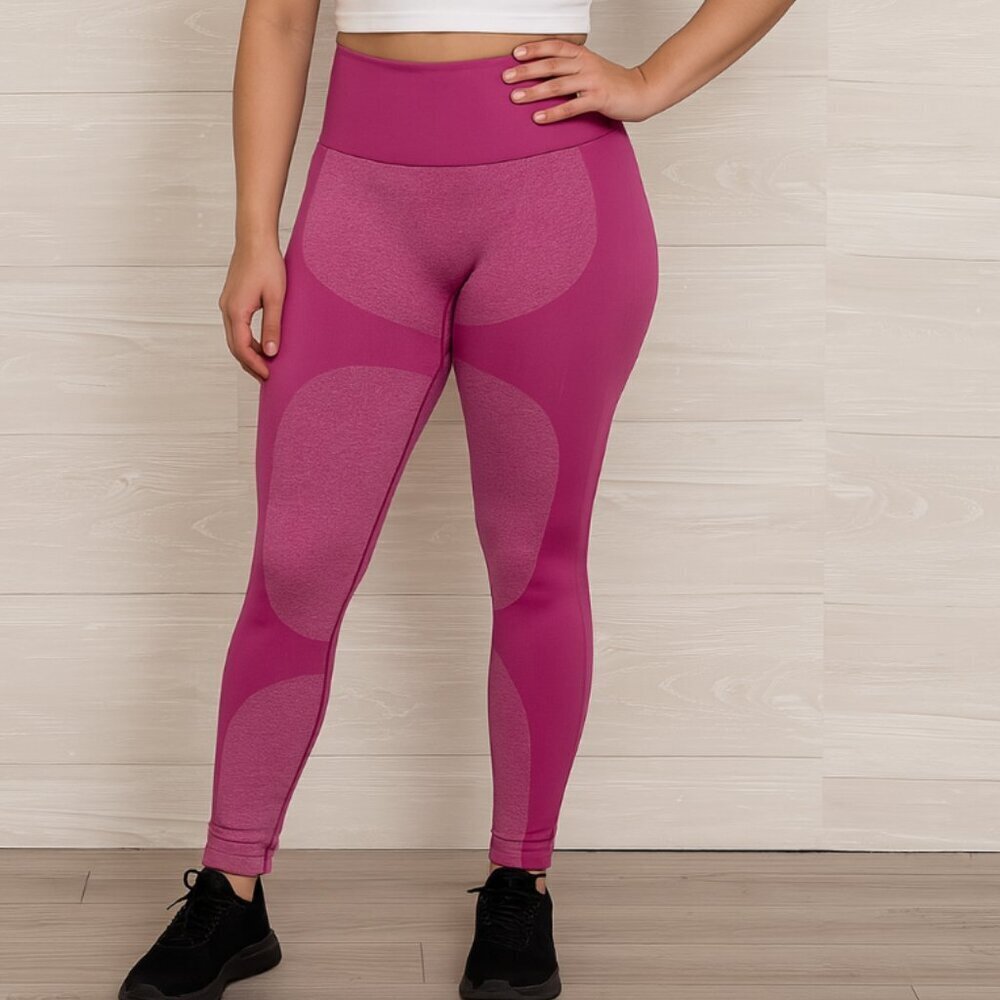 PrettyLittleThing Women's Pink Seamless High Rise Athletic Contour Leggings